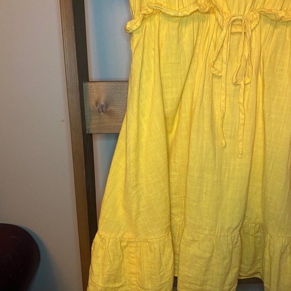 Yellow Ruffle Summer Dress - Picture 3 of 4